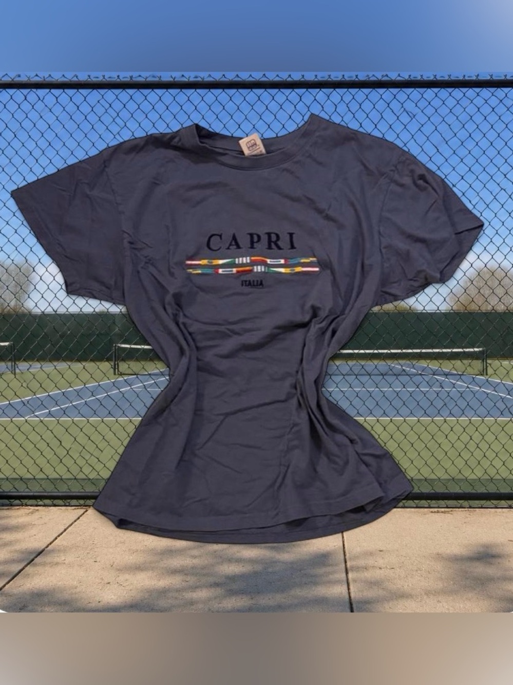 Italia Women's Navy Graphic Tee
